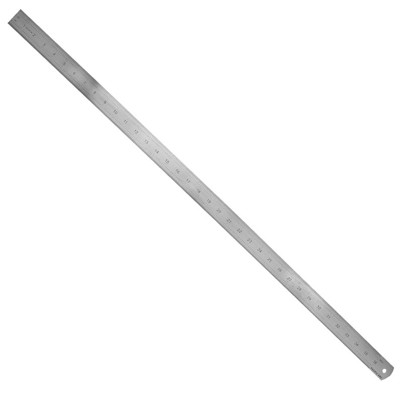 Pacific Arc Stainless Steel Ruler Inch and Metric, with 32nd and 64th Graduations, 36 Inches - Image 1